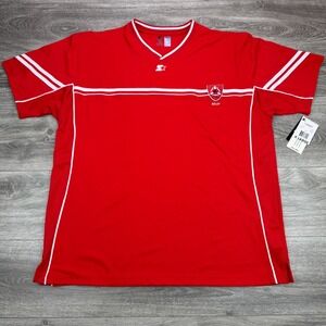 Starter Soccer Jersey Mens XL Red Dri-Star Performance Gym Training Loose Fit